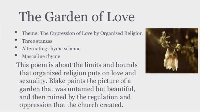 Analysis Garden of Love by William Blake
